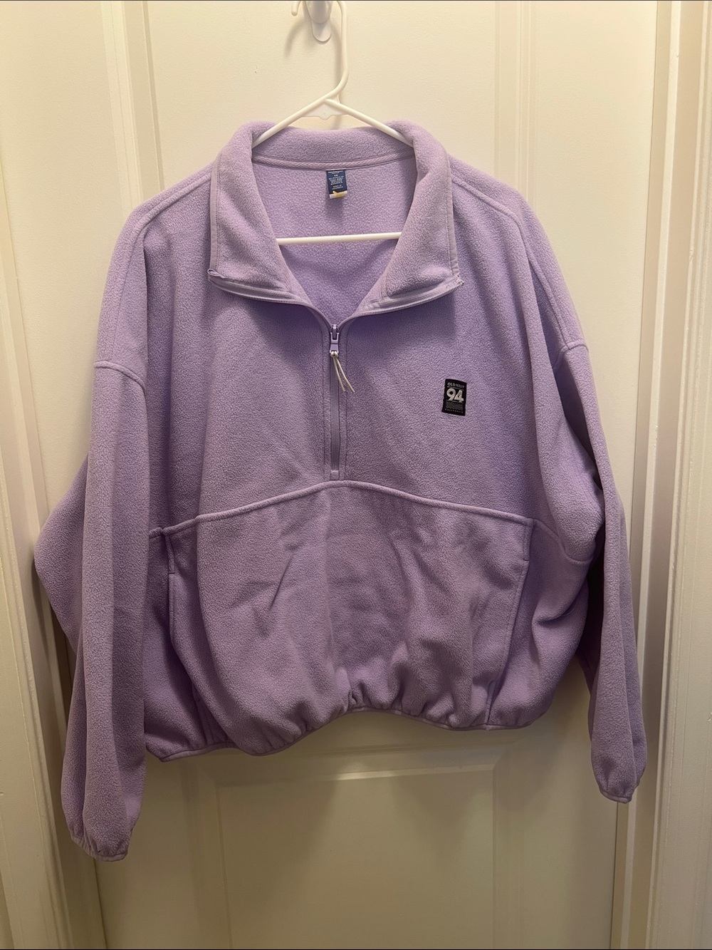 Old Navy Lavender Quarter-Zip Fleece Pullover Sweater